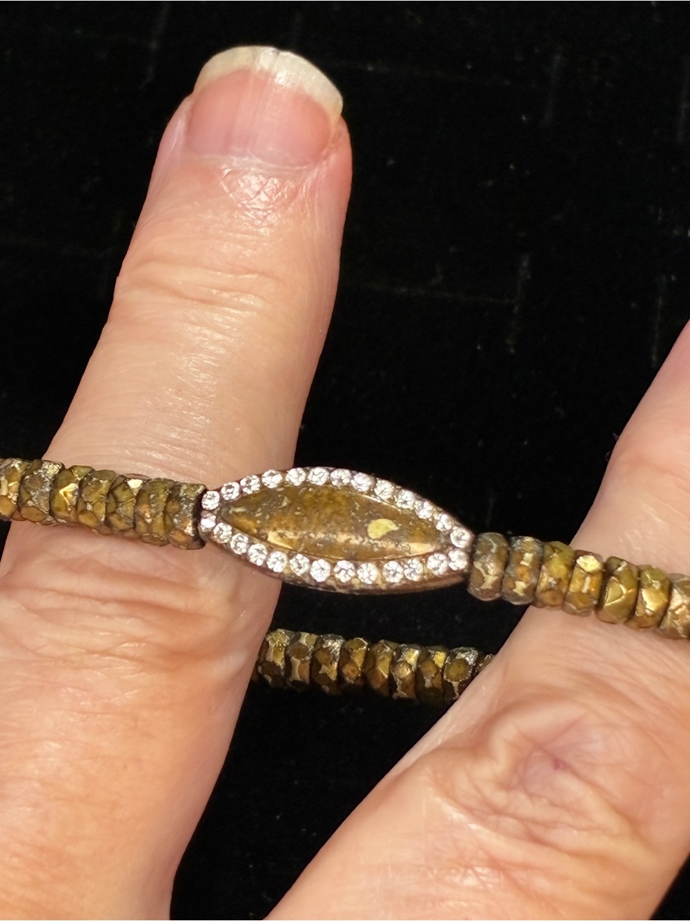 Silpada’s K& R Beaded Marquise Crystal Accent Bracelet